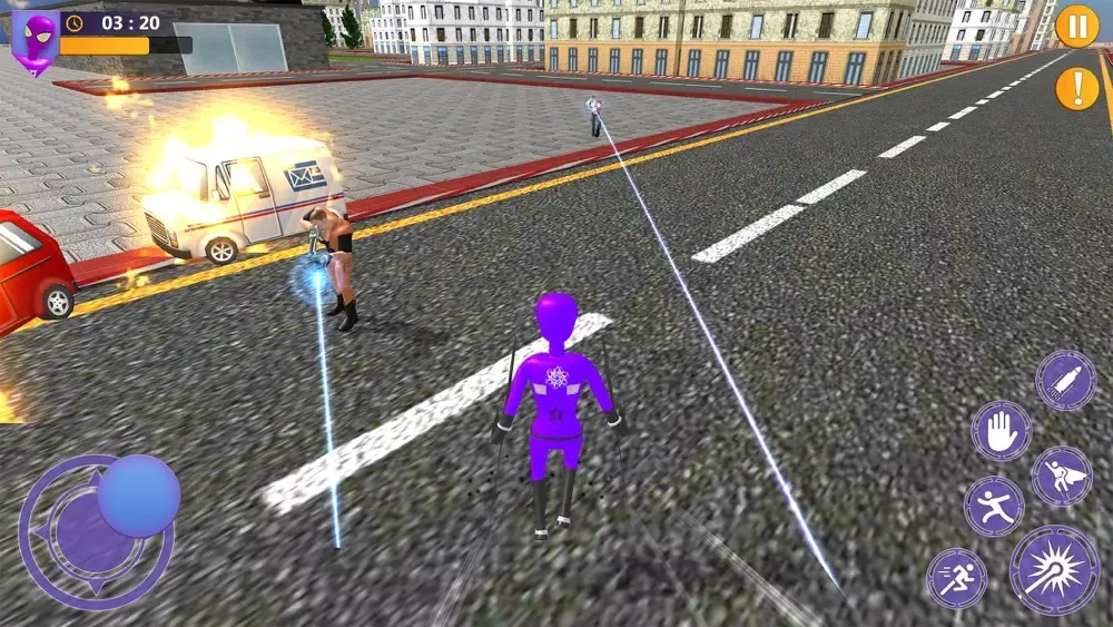 Capturas de tela do Stickman Fight: Rope Hero Game