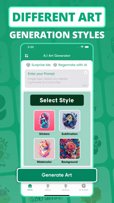 Captures d'écran de AI Art Generator For Crafts