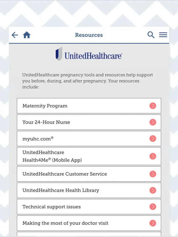 ภาพหน้าจอของ UHC Healthy Pregnancy iPad 