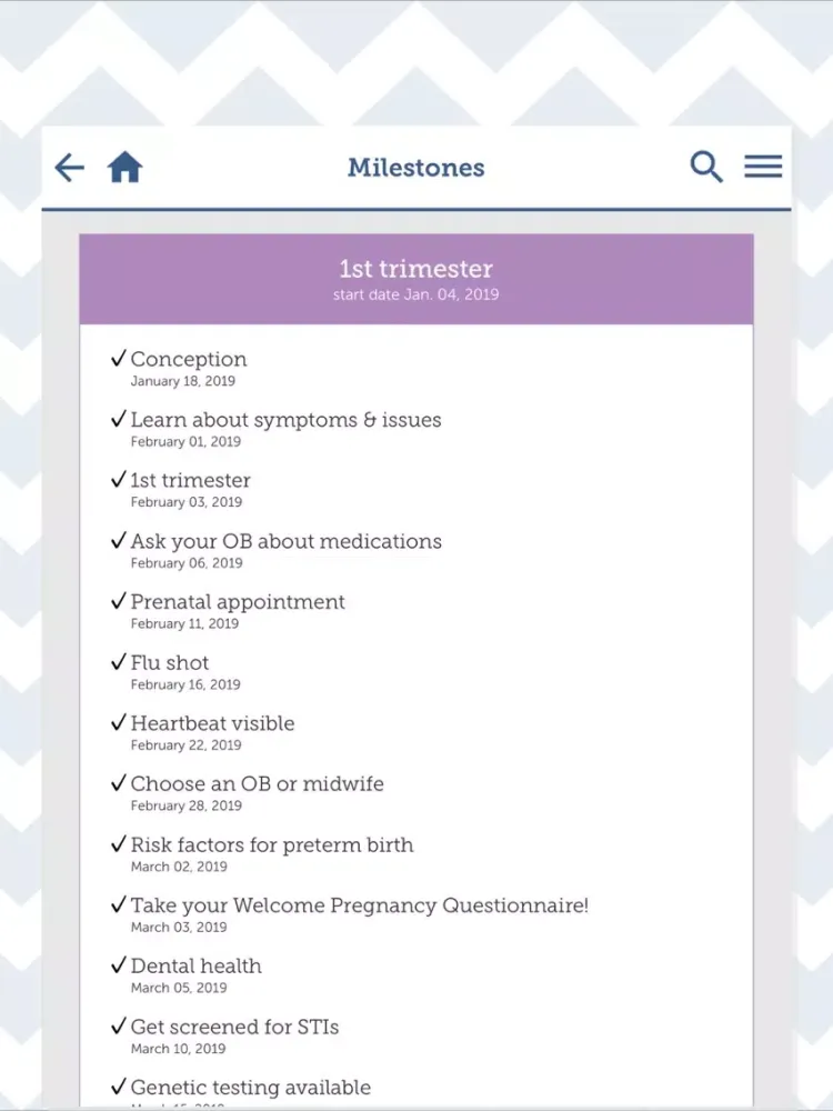 ภาพหน้าจอของ UHC Healthy Pregnancy iPad 