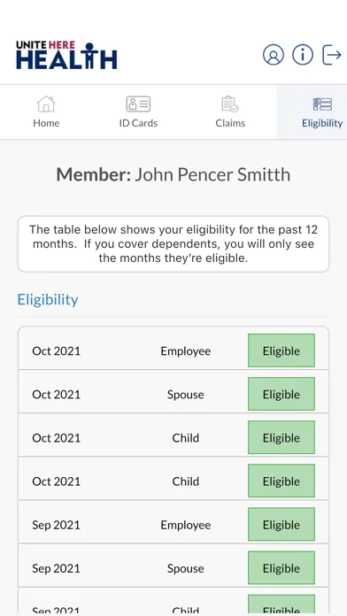 Скриншоты UHH Member Portal