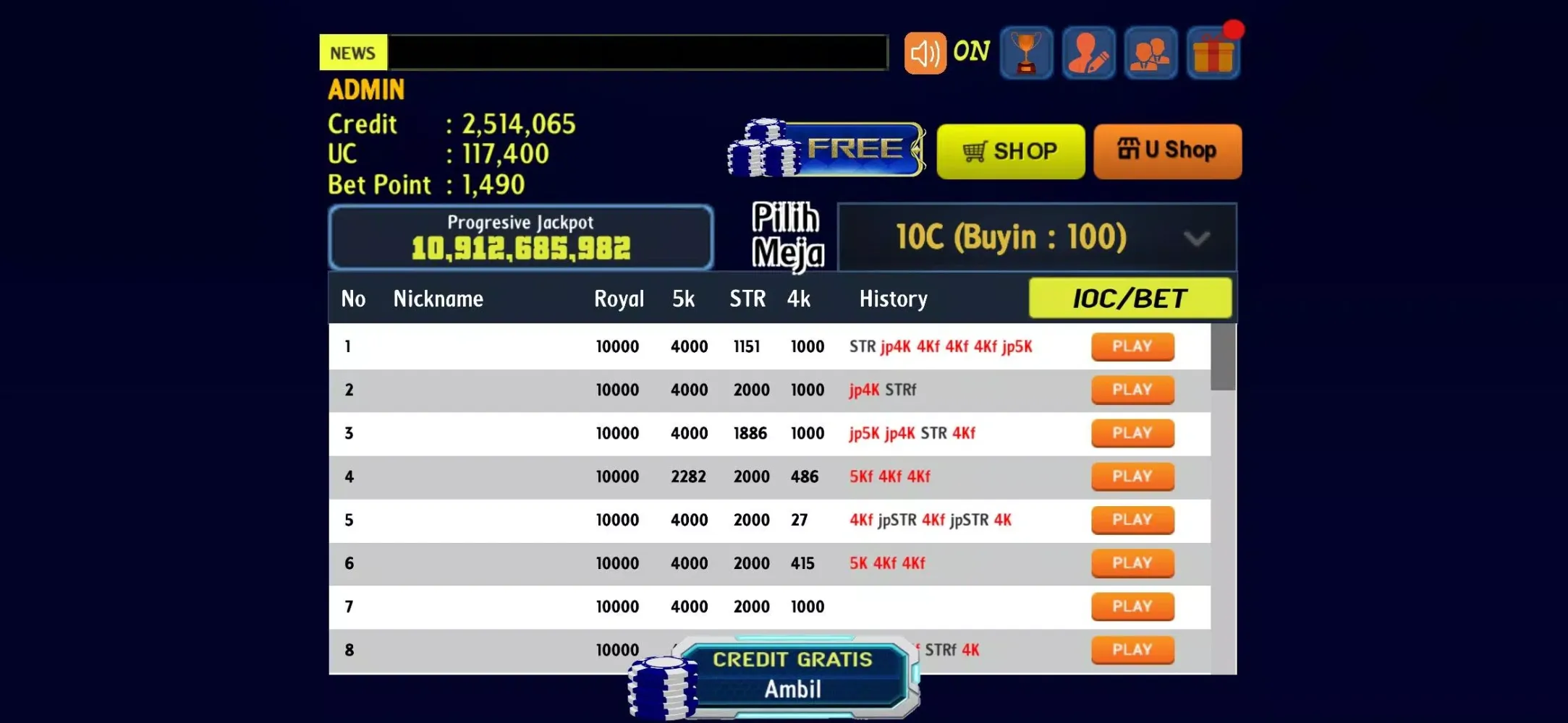 Bola Tangkas Yuenai Ekran Görüntüleri