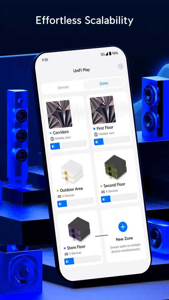 Capturas de tela do UniFi Play