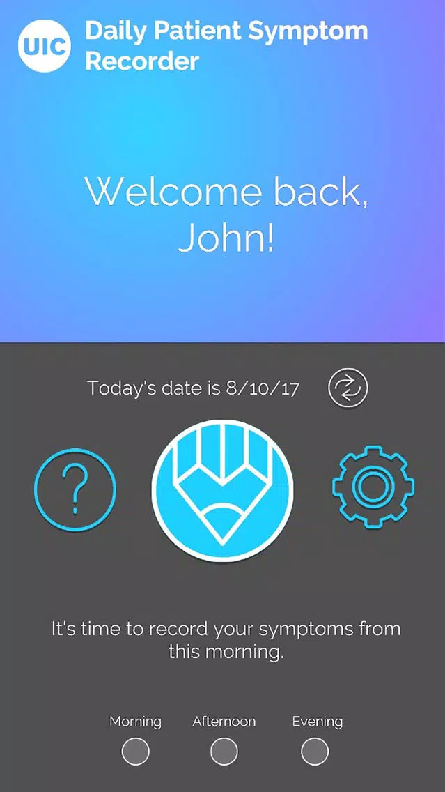 Captures d'écran de UIC Daily Patient Symptom Recorder