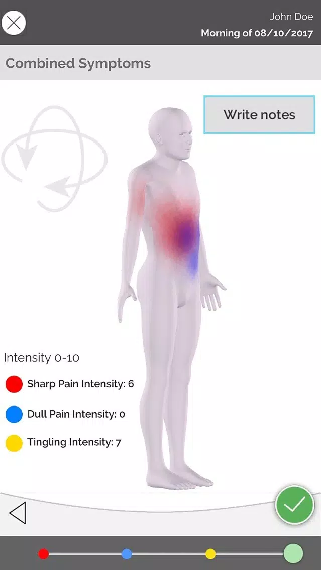 Captures d'écran de UIC Daily Patient Symptom Recorder