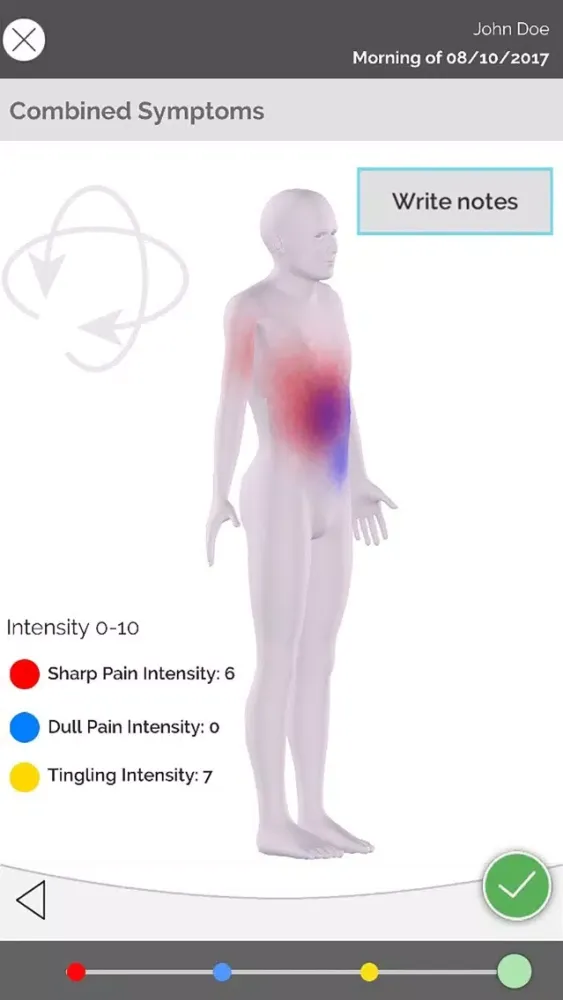UIC Daily Patient Symptom Recorder Screenshots