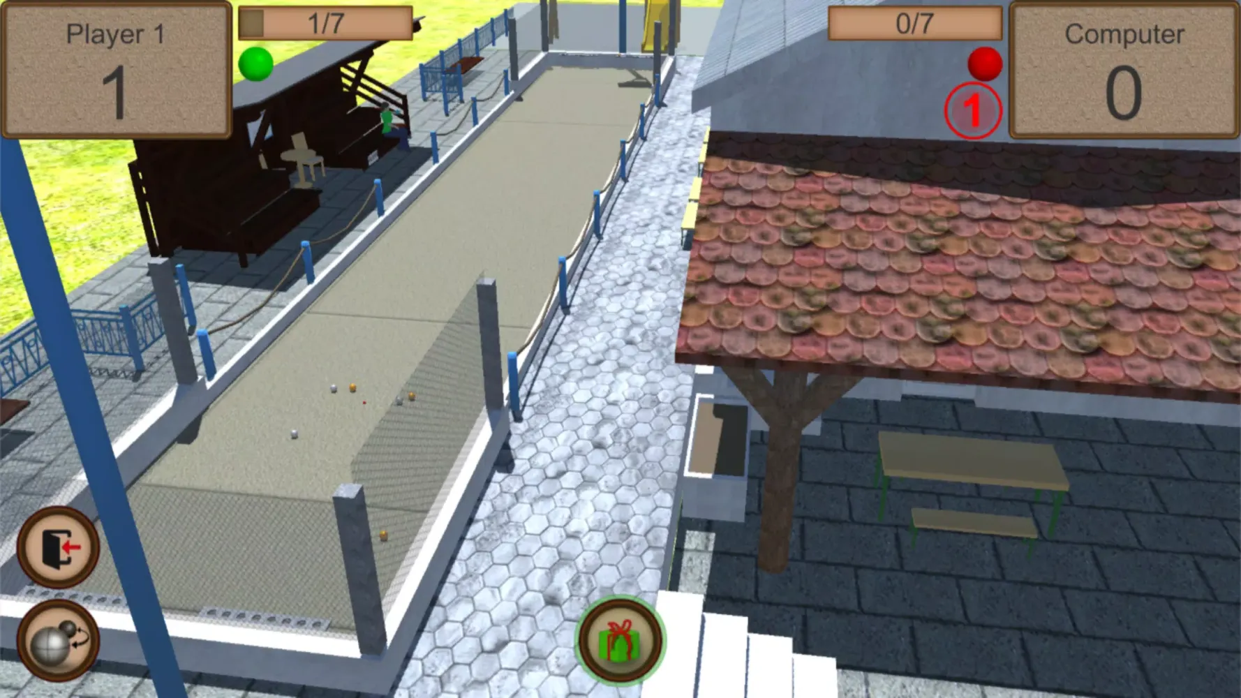 Tangkapan layar 3D Bocce Ball