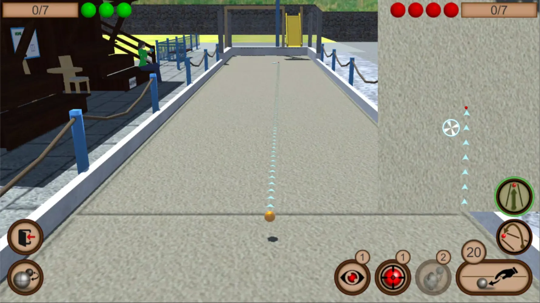 Tangkapan layar 3D Bocce Ball