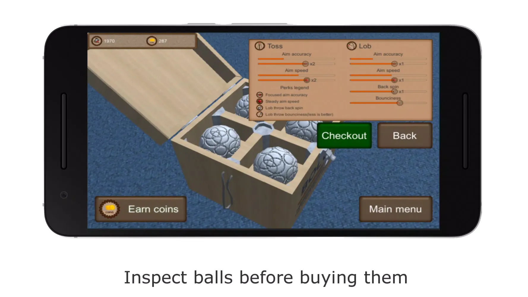 Tangkapan layar 3D Bocce Ball