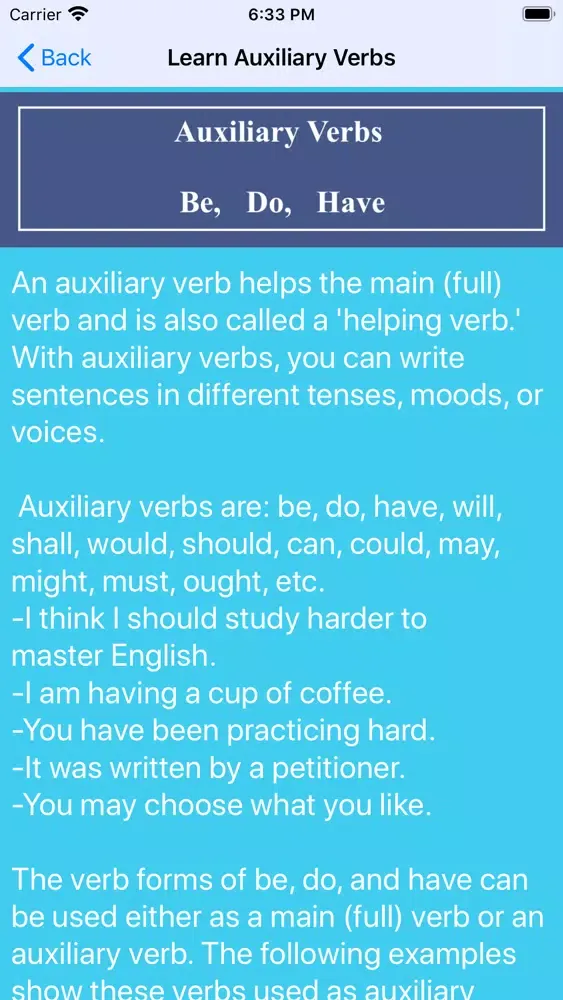 Mastering auxiliary-verbs Gram應用截圖