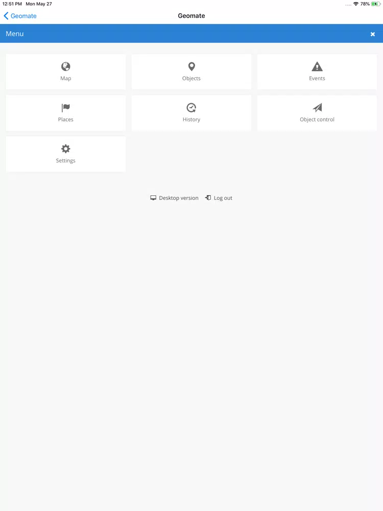 geomate track iPad  स्क्रीनशॉट