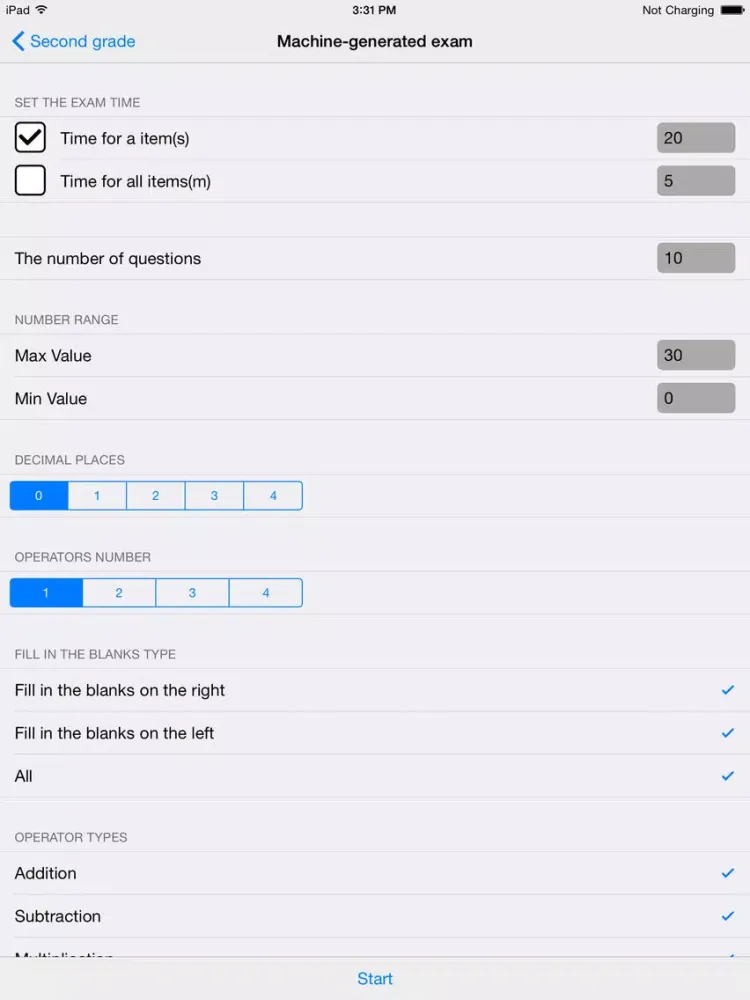Kids Math Mental iPad 應用截圖