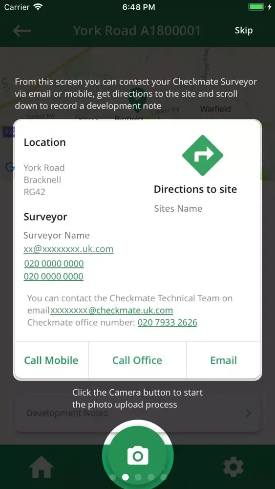 Checkmate REDI Site Inspection Screenshots
