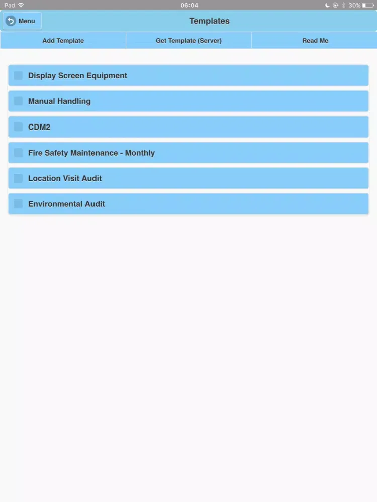 eVolution Compliance iPad Screenshots