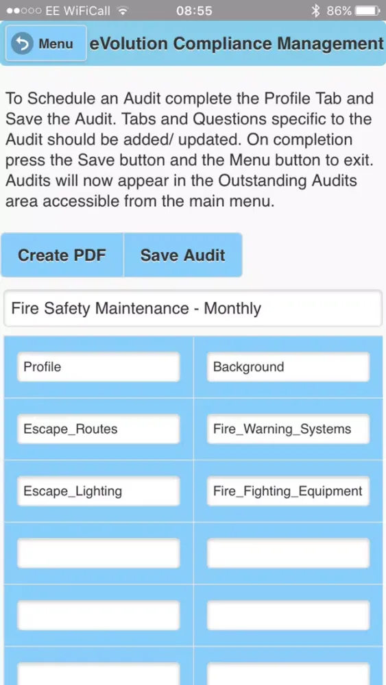 eVolution Compliance Screenshots