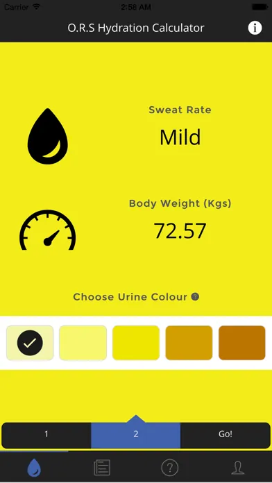 Скриншоты O.R.S. Hydration Calculator