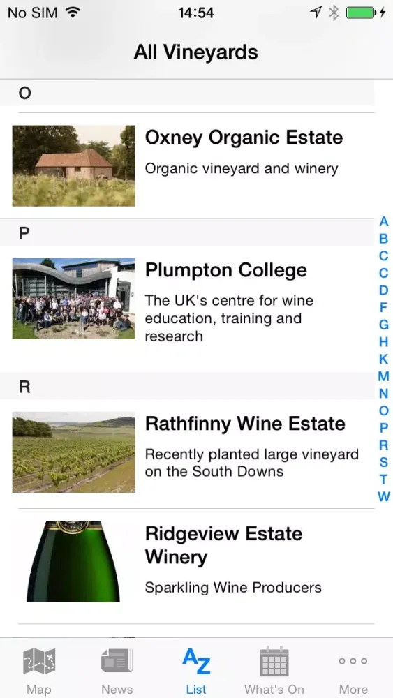 South East Vineyards Guide应用截图