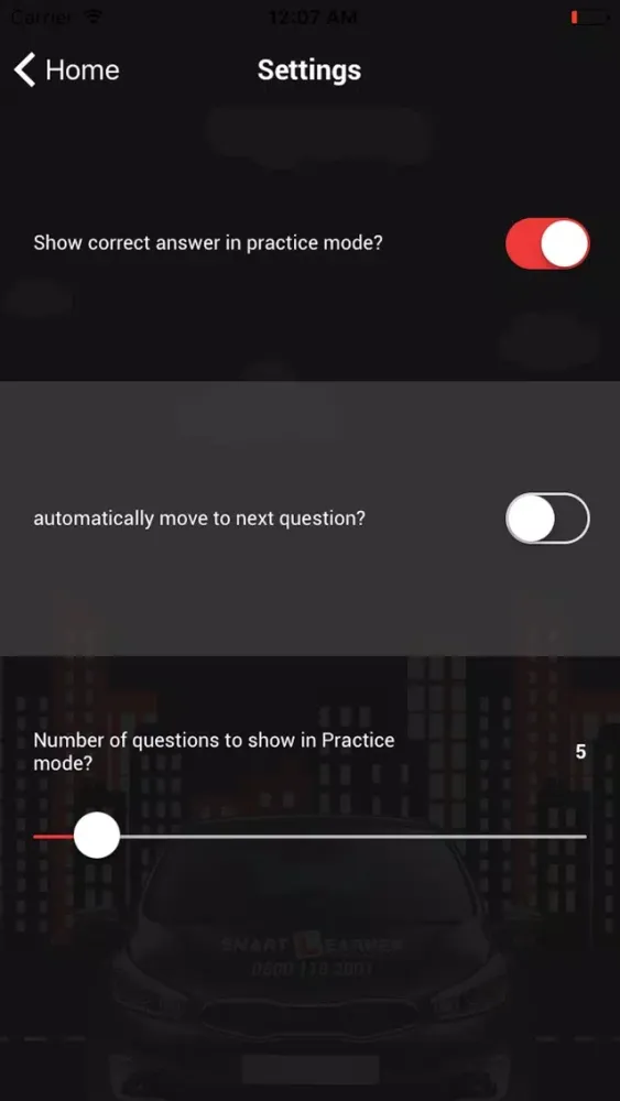 Smart Learner Theory Test Screenshots