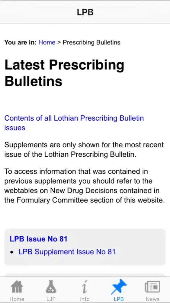 Lothian Joint Formulary سکرین شاٹس