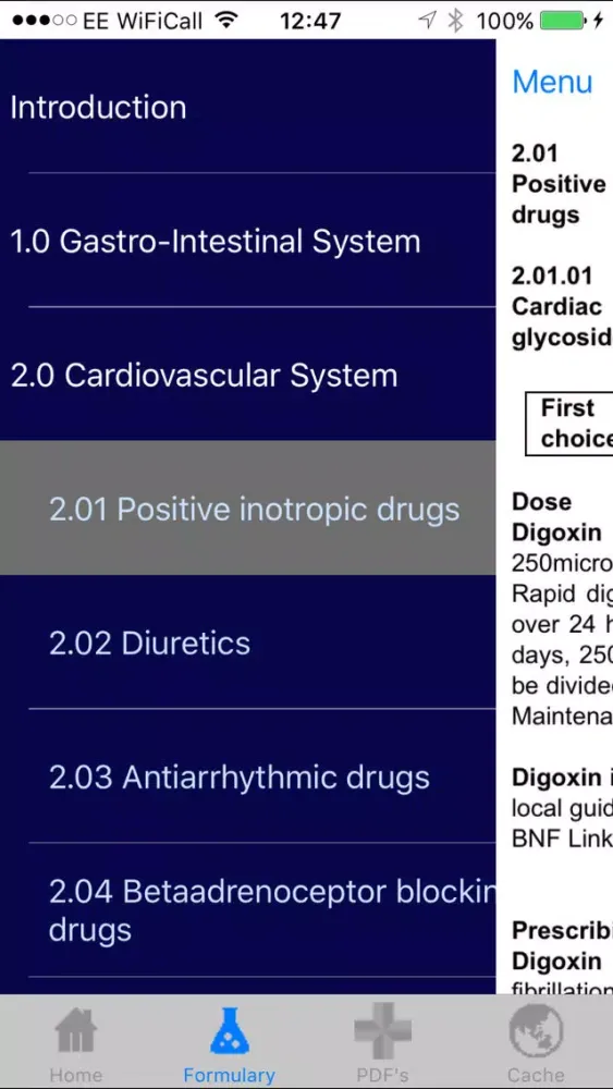Capturas de tela do Lanarkshire Formulary