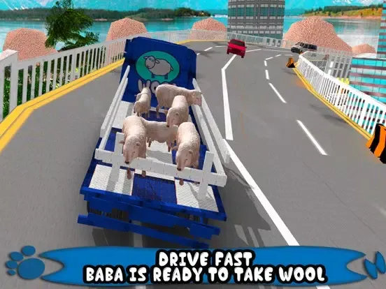 Tangkapan skrin Sheep Run Dog Simulator 3D: Farm Lamb and Wool Transport through Transporter truck and Airplane iPad 