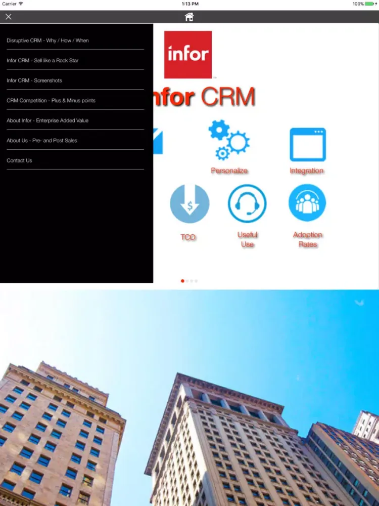 صور iCRM Info for Providian Global iPad 