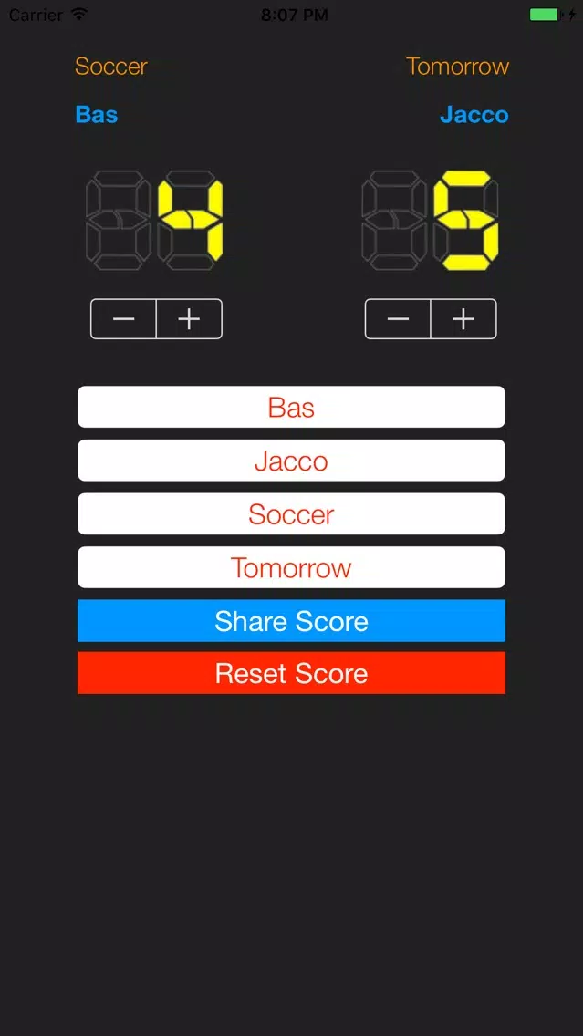 Tangkapan layar uKeepScore One Watch