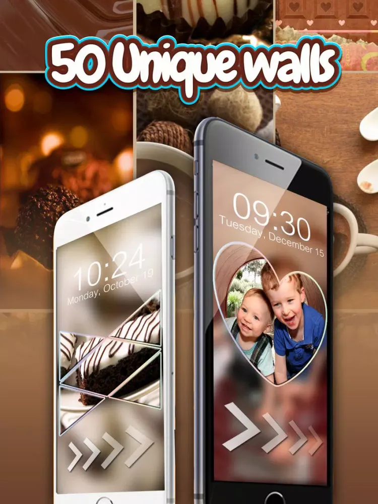 Capturas de tela do Lock Screen Photos Pro in Chocolate Themes iPad 