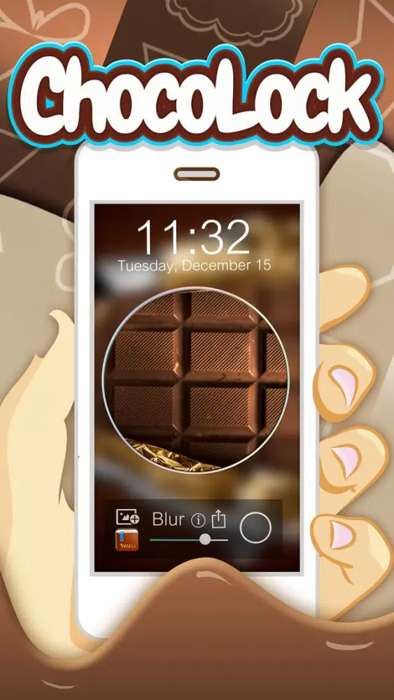 Capturas de tela do Lock Screen Photos Pro in Chocolate Themes