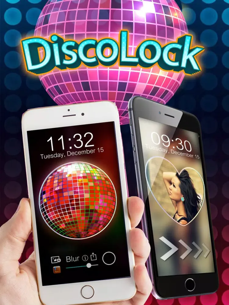Blur Lockscreen Background in Disco Style Pro iPad  스크린샷