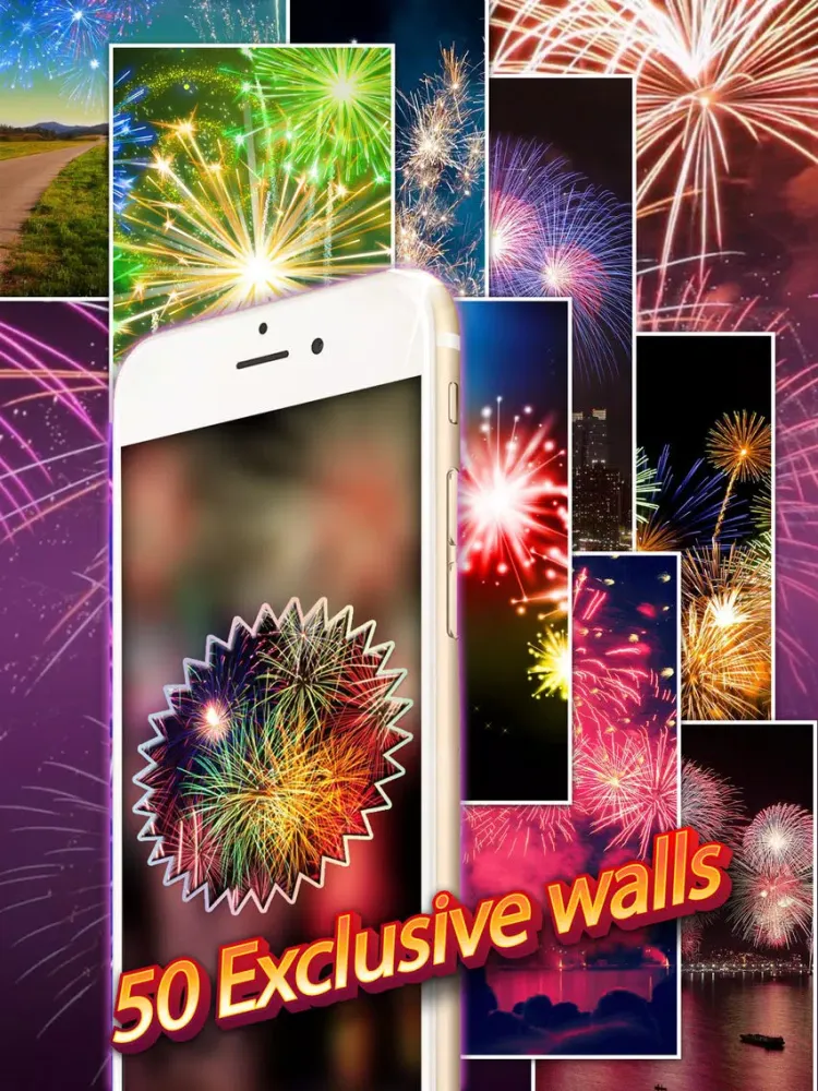 Blur Lock Screen Photo Fireworks Themes Fashion iPad  스크린샷