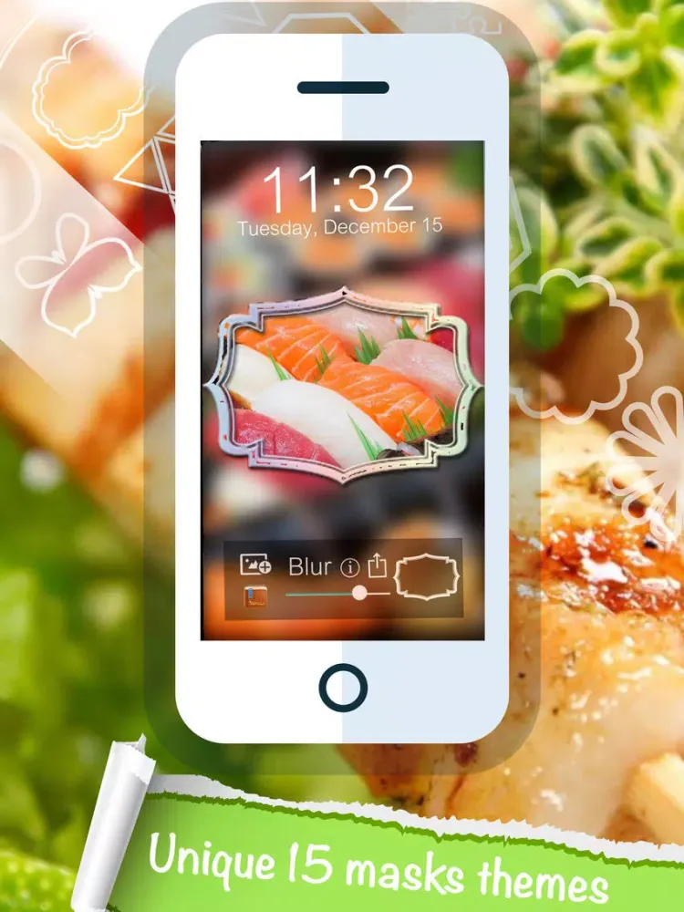 Food and Drink Photo Blur Screen Maker Pro iPad  Screenshots