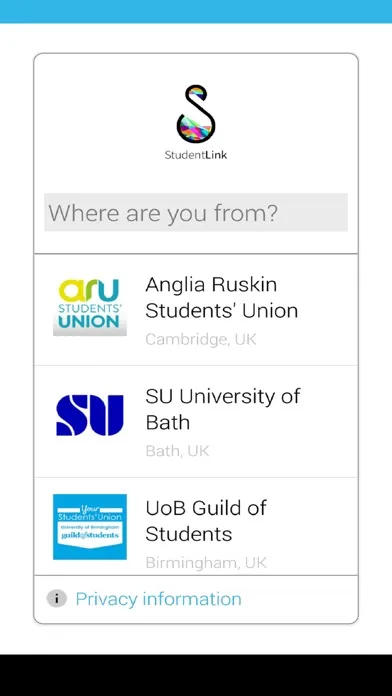 Tangkapan skrin StudentLink