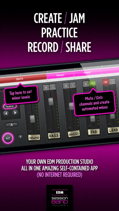 ภาพหน้าจอของ SessionBand EDM 1