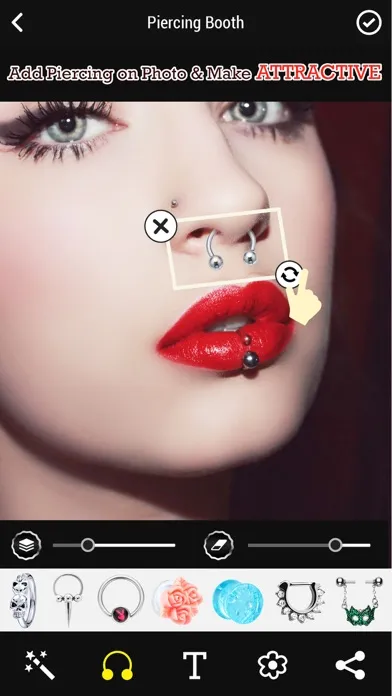 Capturas de tela do Piercing Bodyart Booth