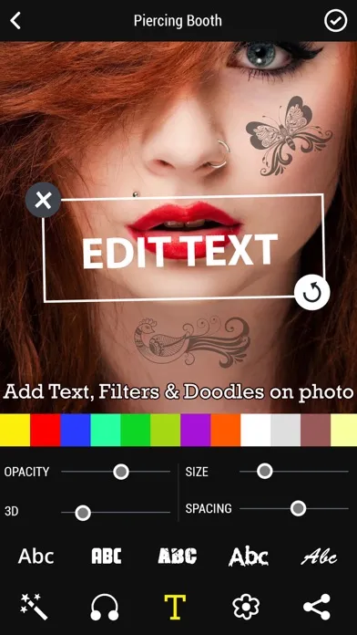 Capturas de tela do Piercing Bodyart Booth