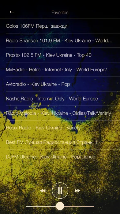 Captures d'écran de Ukrainian MUSIC Online Radio
