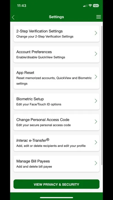 Screenshot di UCU Mobile Banking App