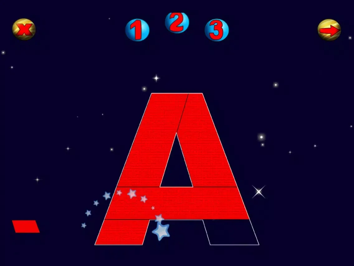 Tangkapan layar ABC Puzzle: Space Journey iPad 