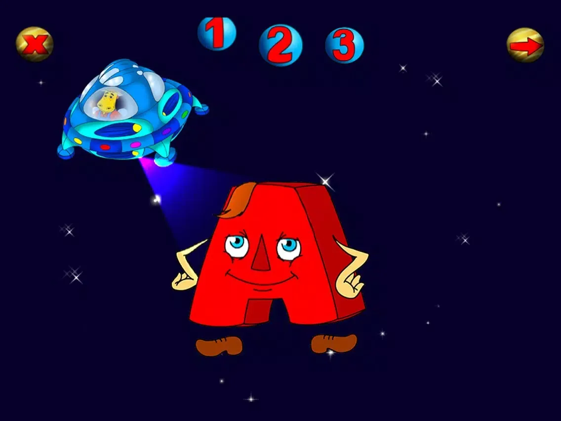 Tangkapan layar ABC Puzzle: Space Journey iPad 