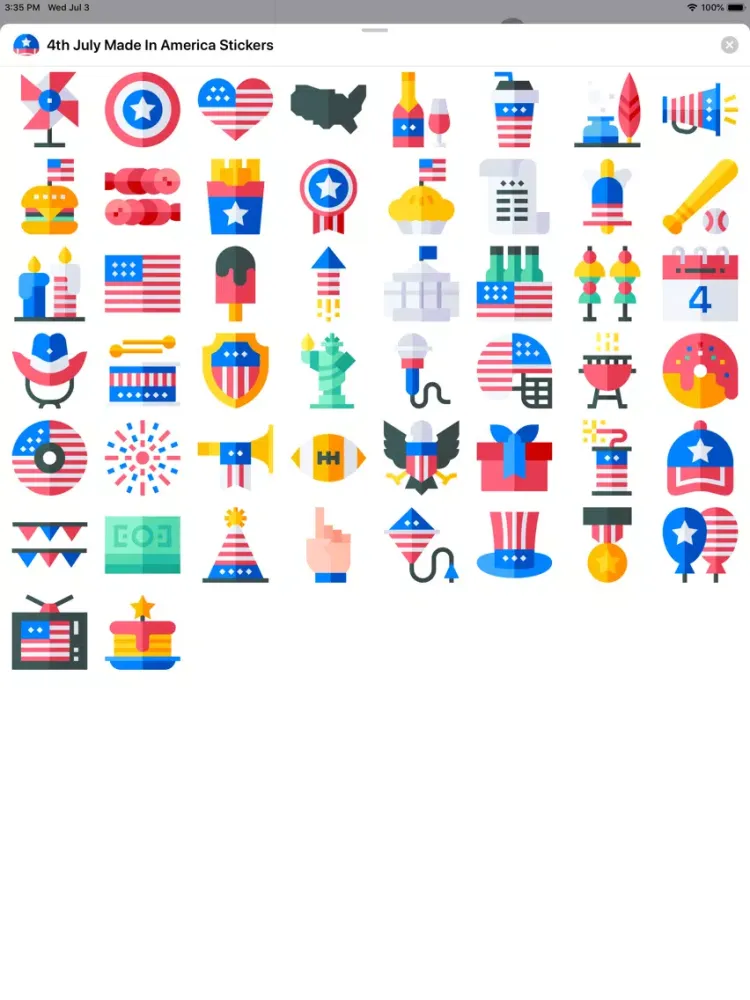 Capturas de pantalla de 4th July Made In America iPad 