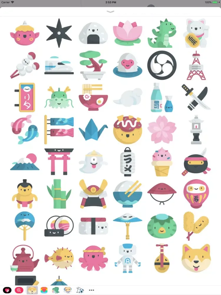 Screenshot di Awesome Japan Stickers iPad 