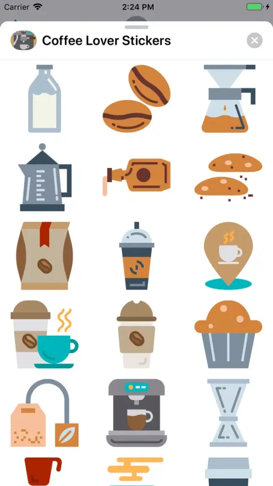 Tangkapan skrin Coffee Lover Stickers