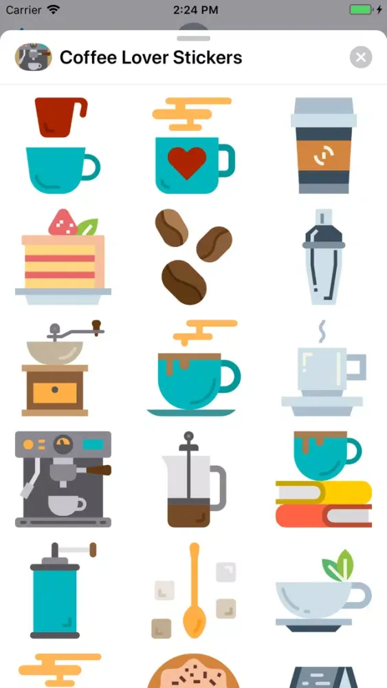 Tangkapan skrin Coffee Lover Stickers