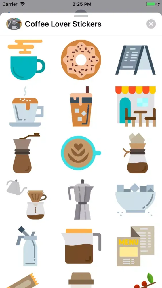 Tangkapan skrin Coffee Lover Stickers