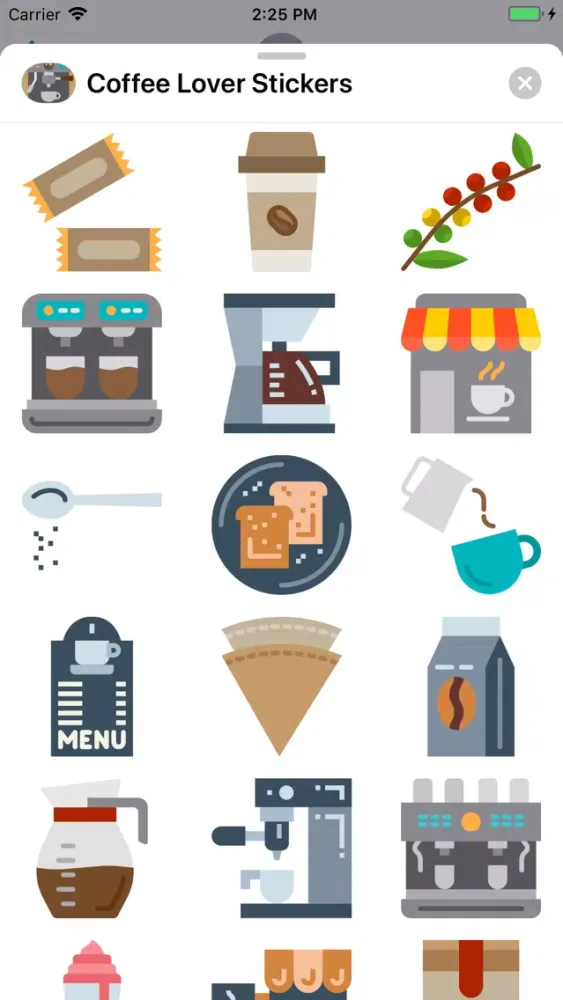 Tangkapan skrin Coffee Lover Stickers