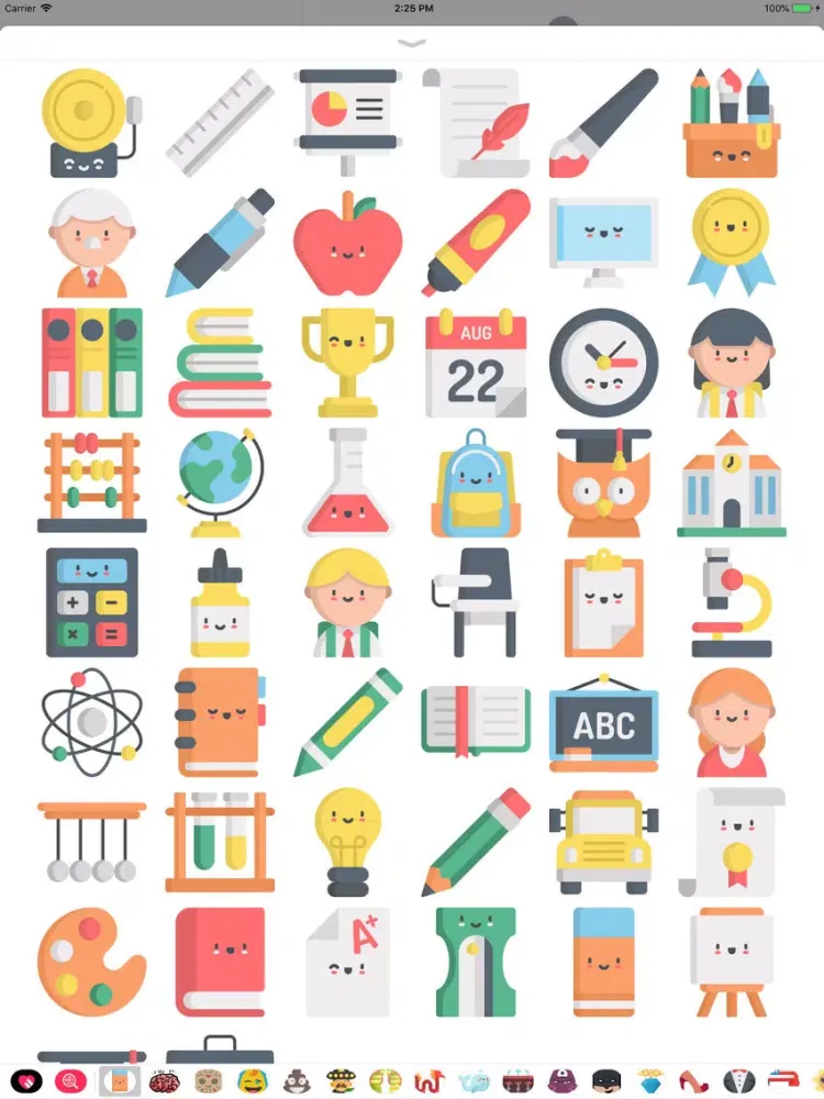 Tangkapan skrin Cute Back To School Stickers iPad 