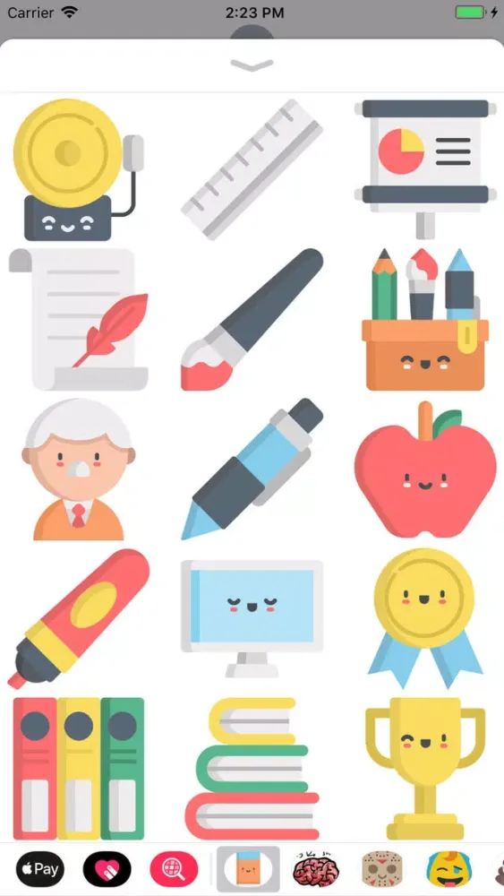 Tangkapan skrin Cute Back To School Stickers