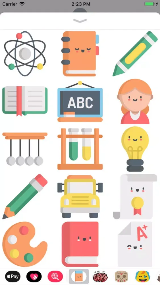 Tangkapan skrin Cute Back To School Stickers