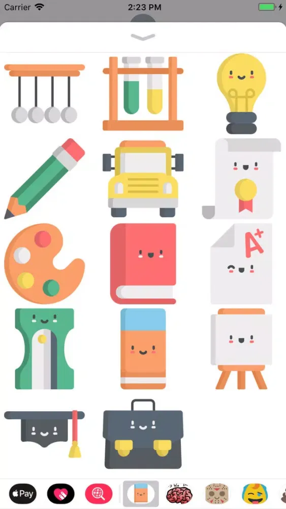 Tangkapan skrin Cute Back To School Stickers